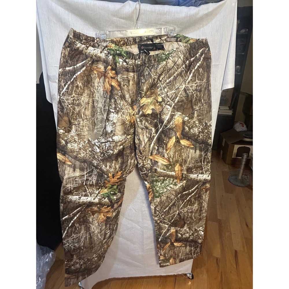 Compass 360 Mens XXL Rain Pants Realtree Edge Camo Hunting Outdoor Polypropylene